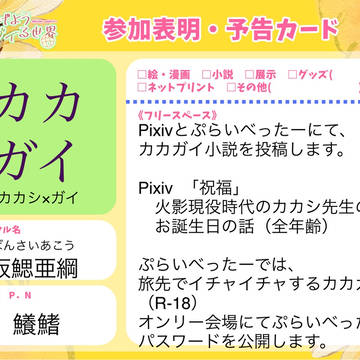 カカガイWEBオンリーに参加します！