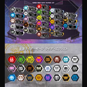 仮面ライダーギーツ ライダーズクレスト 一覧表