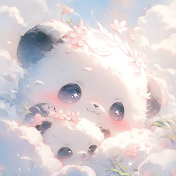云端的熊猫