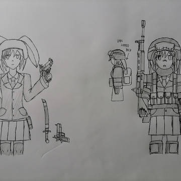 Touhou Gunrabbit Sketch