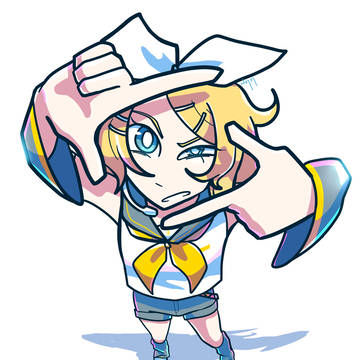 鏡音 リン eye fish