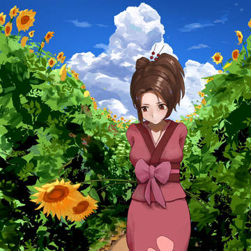 ひまわりとフウ