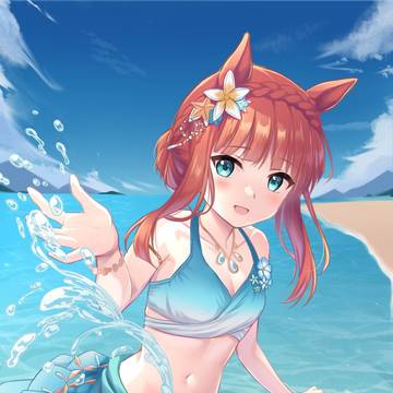 水着スズカさんと海辺デート
