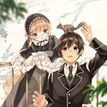 灰色狼と子りす