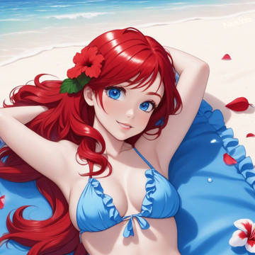 ariel bodypillow AI art
