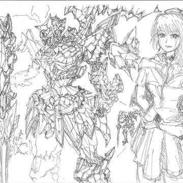 原創ロボ&キャラクター デザインスケッチ 230913