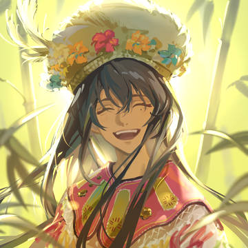 竹林の中で
