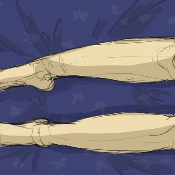 my leg.