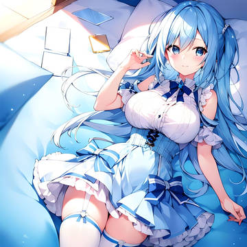 水色系女の子