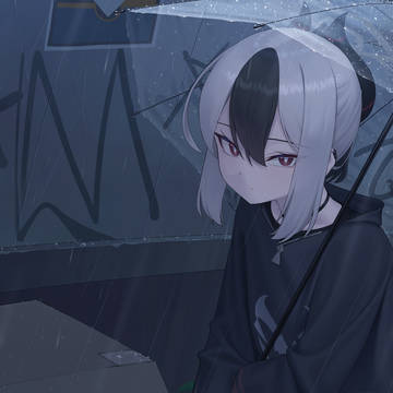 雨の日猫とカヨコ