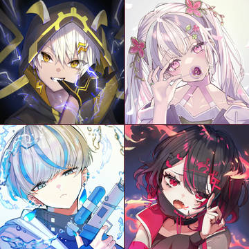 『サイバーパンク×属性』フリーアイコン