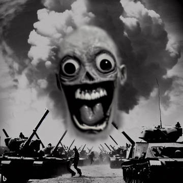 cursed "war" pictures AI generat