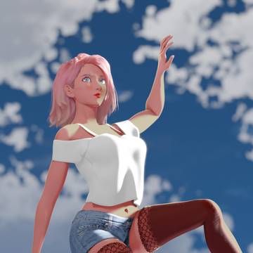 Girl Under the Sky