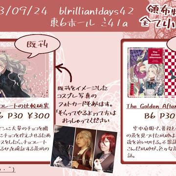【ブリデ34】お品書き【茨凪】