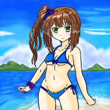 chica linda en la playa