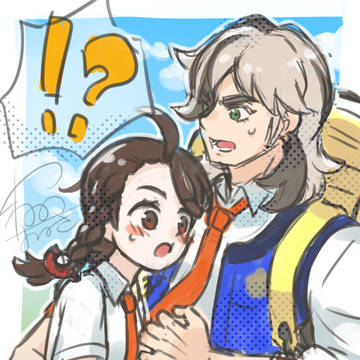【pkmn】昼の姿と夜の姿のペパアオちゃん