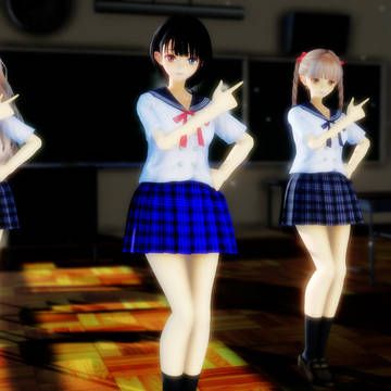 ブルーリフレクション　日菜子と夕月と来夢