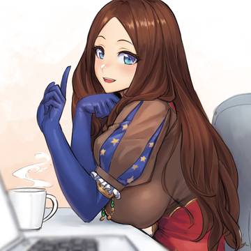 作業を見ててくれるダ・ヴィンチちゃん