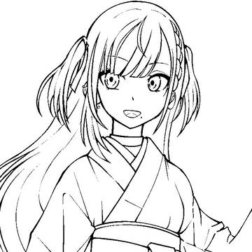 【線画】袴えむさん
