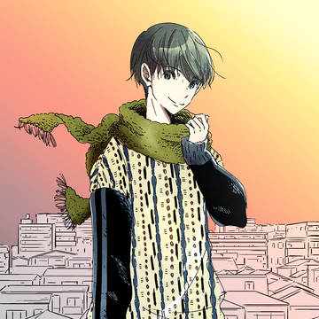 夕日。