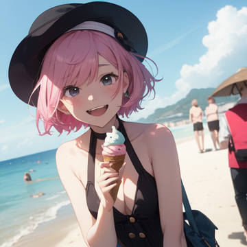 Anya on beach