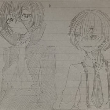 太宰＆中也　衣装交換