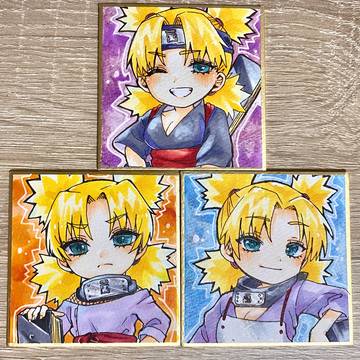 テマリさん豆色紙原画