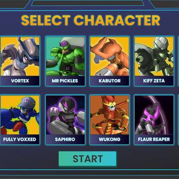 Select Character UI Game Desktop
