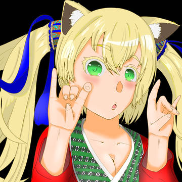 ケモ耳浴衣少女