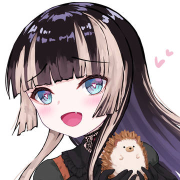 ハリネズミと戯れるらでんちゃん