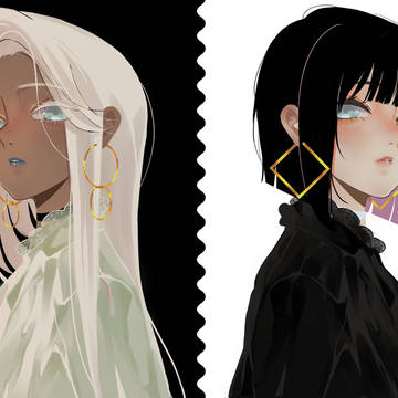 白🤍　と　黒🖤