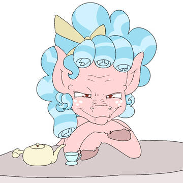 Ponytober day 4 Tea Party/Cozy