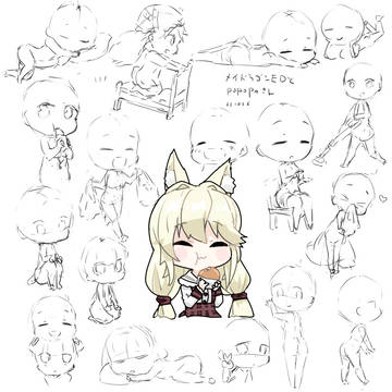 メイドラゴンのEDを練習したりvrchatのフレンドを描いたえ