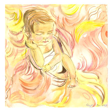 Baby in soft 柔らかい赤ちゃん