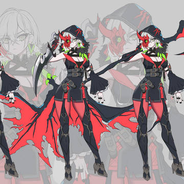 黑魔女,皮套草图
