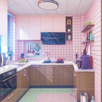 背景素材：ホームキッチン