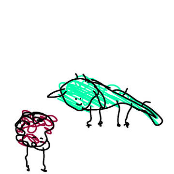 ルチルが描いたミーティスとミスラ