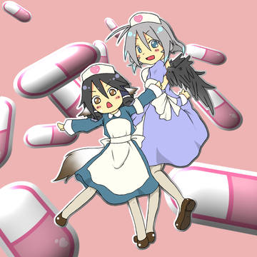 アルルゥとカミュ　ナース服