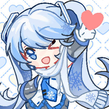 低像素二值笔雪miku