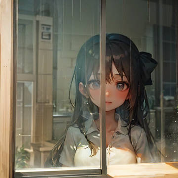 雨と窓
