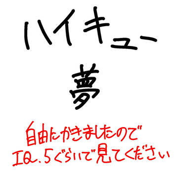 ハイキュー夢