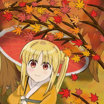虹夏ちゃんと秋の紅葉🍁