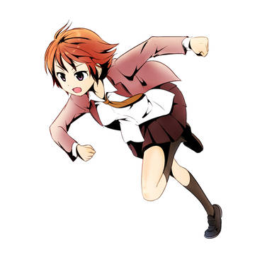 ポーズつけた絵をあげてみる（３）に色を塗ってみた