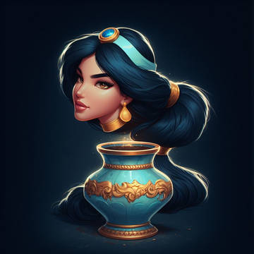 Princess Jasmine (Head in a Jar)