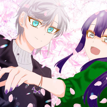 桜の下で