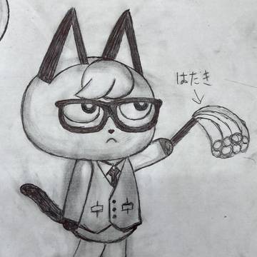 休み時間中にアナログで描いたイラスト