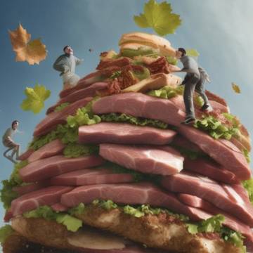 バーガーが吹っ飛んだ