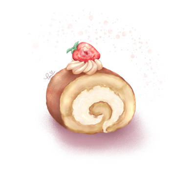 いちごのロールケーキ
