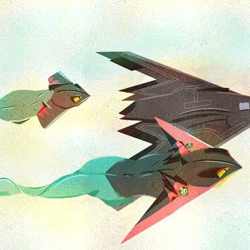 stealth bombers in flight