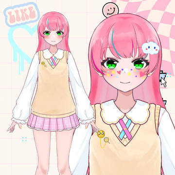台灣 個人勢Vtuber ようこ 設定画